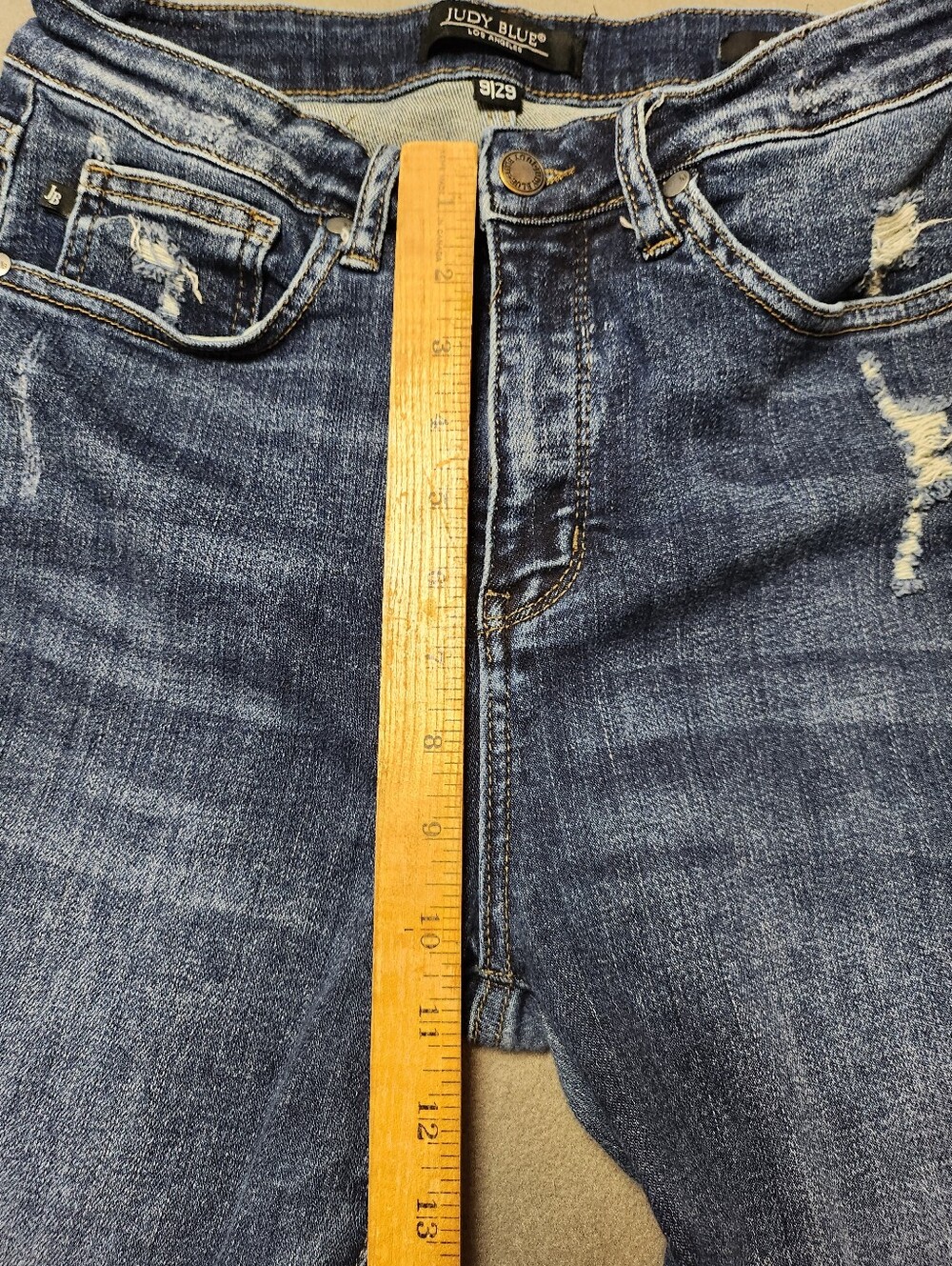 Judy Blue Skinny Fit Distressed Raw Hem Jeans Size 9/29 JB88417 - Picture 11 of 12